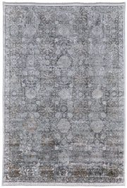 Sarrant Transitional Damask, Gray/Silver/Tan