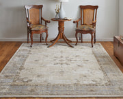 Celene Traditional Bordered, Tan/Brown/Gray