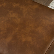 Modern Luxury Sectional Sofa Couch Quality Upholstery Breathable PU Leather Couch L Shape Sofa with Convertible Ottoman Chaise,Brown