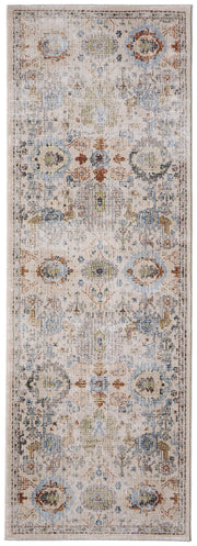 Melrose Traditional Floral & Botanical, Tan/Blue/Red