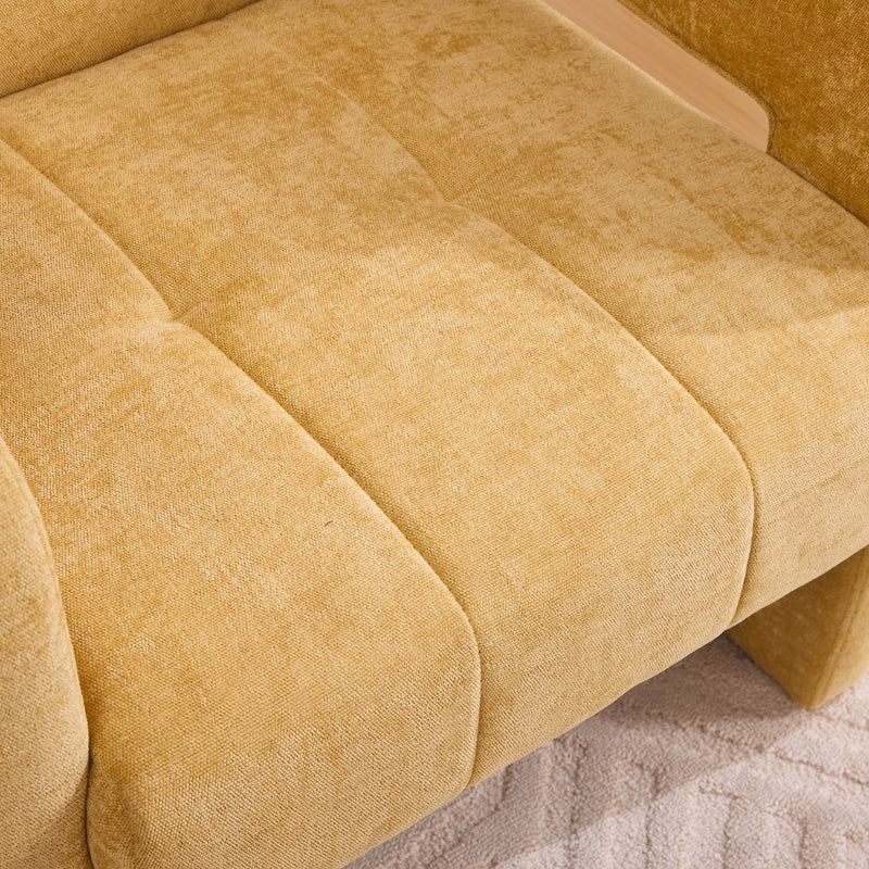 Modern Minimalist Casual Single Armchair Living Room, Bedroom, Office Area Upholstered Chair Comfortable Padded Armchair Nordic Style Casual Seating