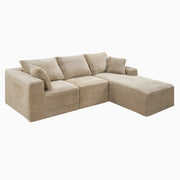 103.9'Cloud Modular Sectional Sofa Couch with L-Shape Chaise,Modern Minimalist Upholstered Couches for Living Room Bedroom,Deep Seat Corner Couch,No Assembly Required