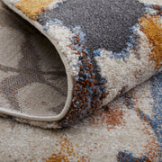 Gilmore Modern Watercolor, Blue/Orange/Gray