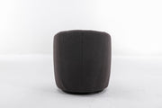 Teddy Fabric Swivel Accent Armchair Barrel Chair With Powder Coating Metal Ring