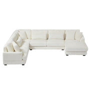 Oversized Sectional Sofa U - Shaped Sofa Couch Modern Sofa Upholstered In Soft With A Chaise Lounge For Living Room