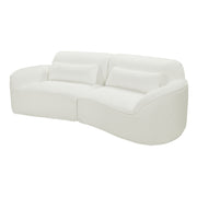 Modern Curved Sofa with High-Density Fully Compressed Sponge and Chaise Lounge, 2-Piece Set, Fully Assembled Right Hand Facing, Perfect for Living Room, Lounge