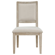 Rodota - 5 Piece Round Dining Table Set With Upholstered Chairs - White Washed