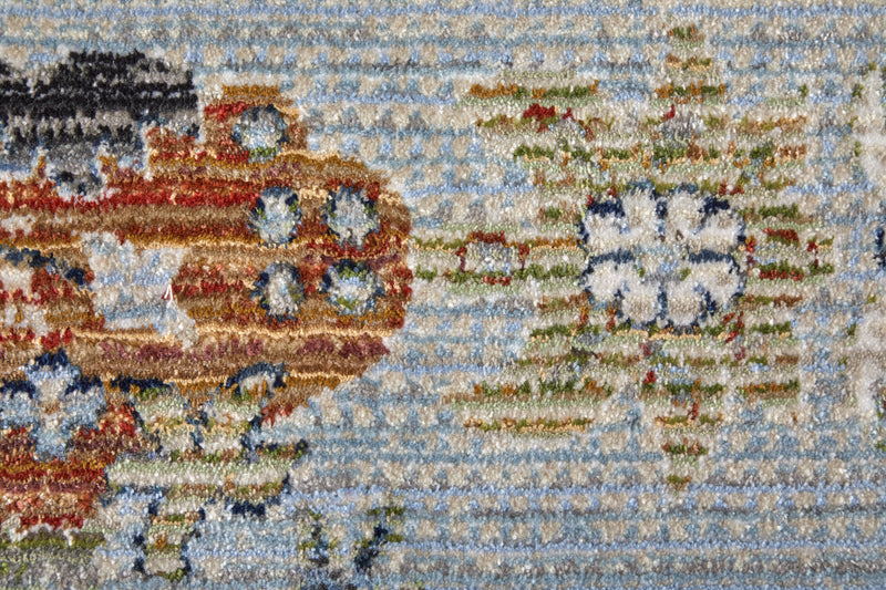 Melrose Traditional Floral & Botanical, Blue/Green/Ivory