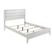 3 Piece Contemporary Bed Set With Wave Texture Panels And Angled Legs