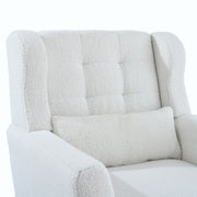 Modern Accent Chair, Arm Chairs For Living Room, Upholstered Mordern Armchair, Comfy Soft Padded Lounge Chair In Small Space, Bedroom, With Pillow, Solid Wood Leg