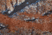 Gilmore Modern Watercolor, Blue/Orange/Gray