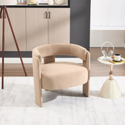 Accent Chair for Living Room, Velvet Comfy Single Sofa Chair Mid-Century Modern Armchair Wooden Legs for Bedroom Office Reading