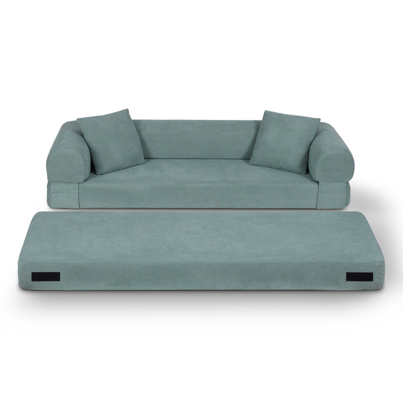 Convertible Sofa Bed Couch,80 Inch Boneless Couches for Living Room,Folding Sleeper Sofa Bed Queen with Storage,Corduroy Flod Out Couch Compressed Couch in a Box