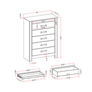 Lorenzo - 5 Piece Bedroom Set With Glittered Detailing