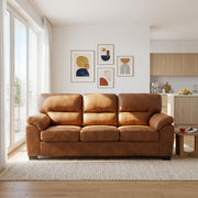 3 Seater Sofa With Padded Armrests And Triangular Leg
