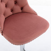 Swivel Barstools Adjusatble Seat Height From 25-33", Modern Upholstered Base Bar Stools With Backs Comfortable Tufted For Home Pub And Kitchen Island (Set of 2)