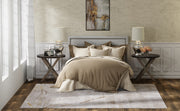 Waldor Modern Abstract, Taupe/Brown/Silver
