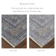 Sarrant Transitional Medallion, Gray/Silver/Ivory