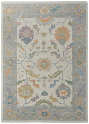 Karina Transitional Floral & Botanical, Ivory/Orange/Blue