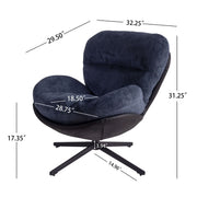 360° Swivel Office Chair, No Wheels