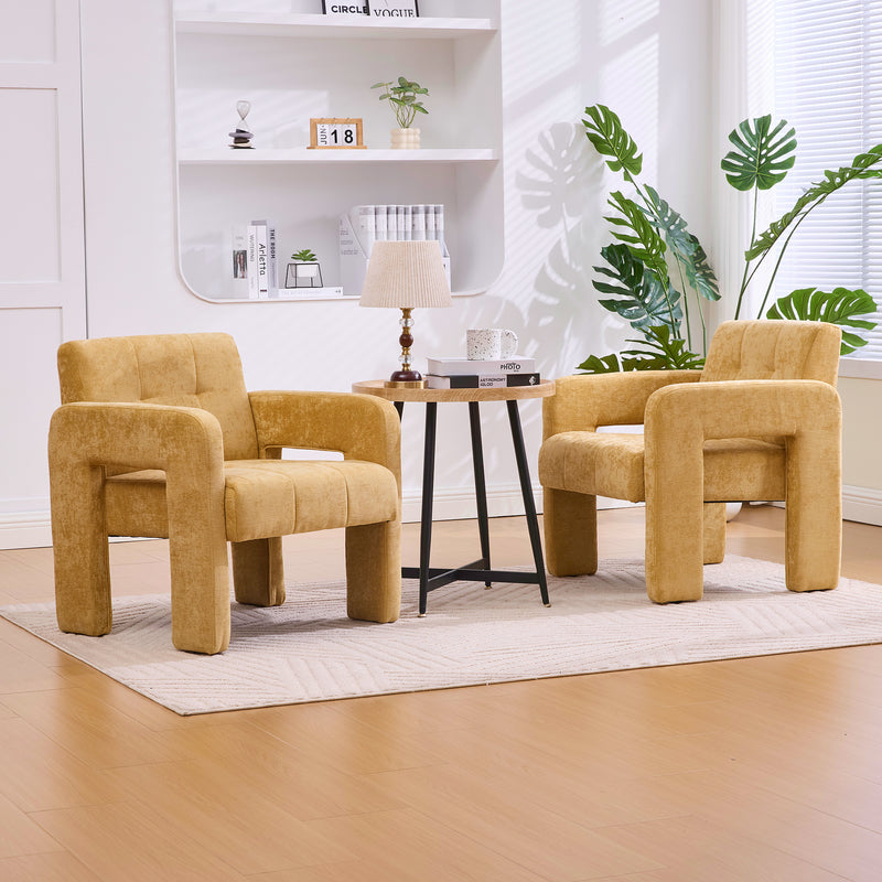 Modern Minimalist Casual Single Armchair Living Room, Bedroom, Office Area Upholstered Chair Comfortable Padded Armchair Nordic Style Casual Seating