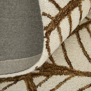 Wallace Modern Ikat, White/Brown