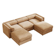 Contemporary Elegant Sofa With Storage And Ottoman
