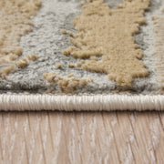 Aura Modern Watercolor, Gray/Ivory/Gold