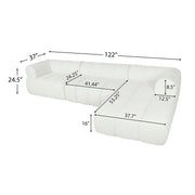 Modern L-Shaped Sectional Sofa with High-Density Fully Compressed Sponge and Chaise Lounge, 2-Piece Set, Fully Assembled Right Hand Facing, Perfect for Living Room, Lounge