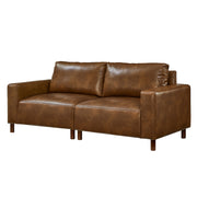 Big Loveseat for Living Room,Apartment,Upholstered Breathable Faux Leather PU Couch,Loveseat Brown (This SKU=W1097S00254)