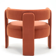 Accent Chair for Living Room, Velvet Comfy Single Sofa Chair Mid-Century Modern Armchair Wooden Legs for Bedroom Office Reading