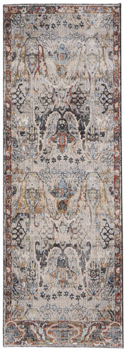 Melrose Transitional Ikat, Ivory/Red/Gray