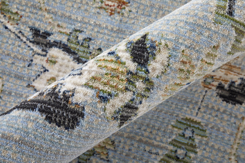 Melrose Traditional Floral & Botanical, Blue/Green/Ivory