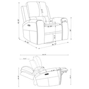Boyce Charcoal 3-piece Triple Power Reclining Sofa Set