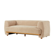 Flow 79 in. Modern Upholstered Velvet Sofa Elegant Curved Couch with Comfortable Seating for Living Room,Nomad