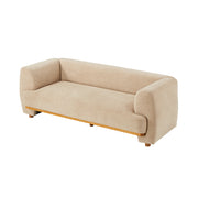 Flow 79 in. Modern Upholstered Velvet Sofa Elegant Curved Couch with Comfortable Seating for Living Room,Nomad