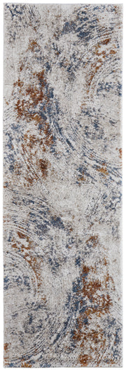 Gilmore Modern Abstract, Ivory/Blue/Orange