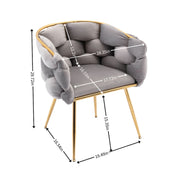 Luxury Modern Simple Leisure Single Sofa Chair Bedroom Lazy Person Household Dresser Stool Manicure Table Back Chair