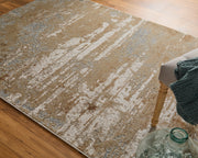 Aura Modern Abstract, Ivory/Gold/Gray