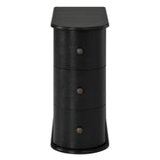 Modern End Table with Hidden Cup Holder Drawer, Charging Station & Pull-Out Side Table, Wooden Bedside Table with 2 Storage Drawers, Space Saving End Table for Bedroom & Living Room