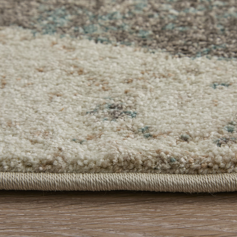 Eden Modern Color Block, Ivory/Blue/Green