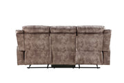 Zubaida - Two Tone Recliner Sofa With USB Port Drop Down Table