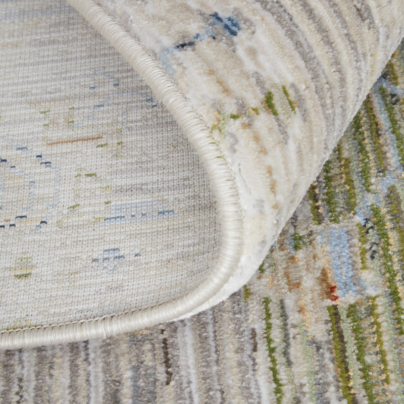 Melrose Transitional Distressed, Ivory/Green/Blue