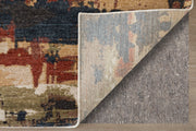 Pearson Modern Abstract, Blue/Red/Tan