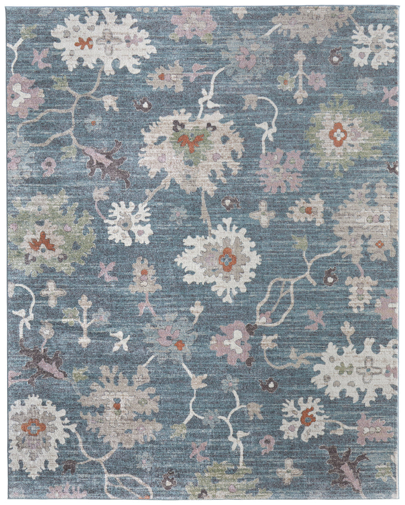 Dartmouth Transitional Abstract, Blue/Ivory/Pink