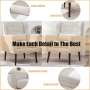 Modern Accent Chair Upholstered Foam Filled Living Room Chairs Comfy Reading Chair Mid-Century Modern Chair With Fabric Lounge Arm Chairs Armchair For Living Room Bedroom