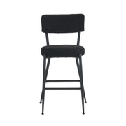 Modern Teddy Fabric Upholstered Bar Stools - Legs
