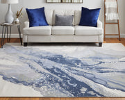 Clio Modern Abstract, Blue/Gray/Ivory