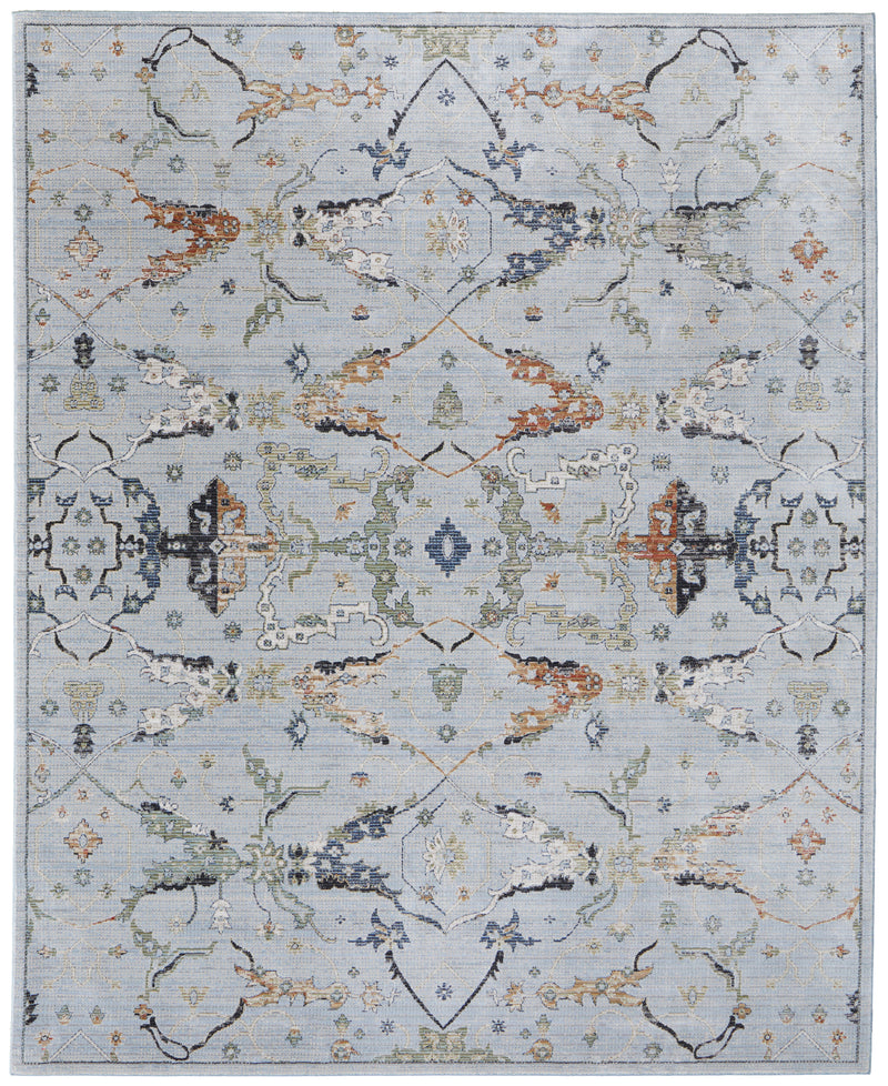 Melrose Traditional Floral & Botanical, Blue/Green/Ivory