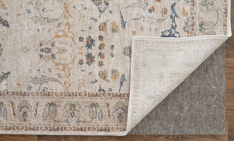 Pasha Transitional Ikat, Ivory/Blue/Red